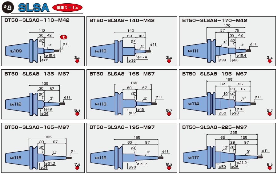 BT50-日本MST一體式熱縮刀柄